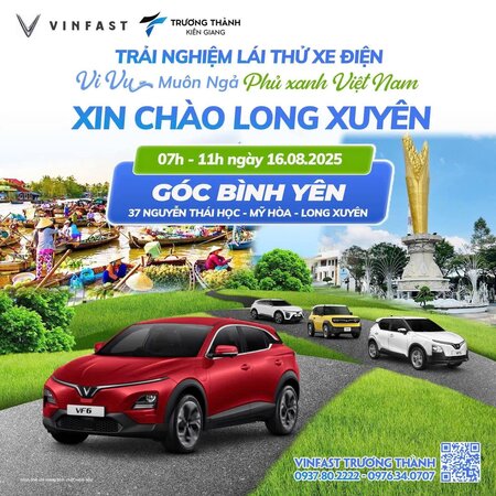 THAM KHẢO VÀ TRẢI NGHIỆM LÁI THỬ XE Ô TÔ ĐIỆN VINFAST - CẦM LÁI NGAY, CẢM NHẬN THẬT - XIN CHÀO LONG XUYÊN