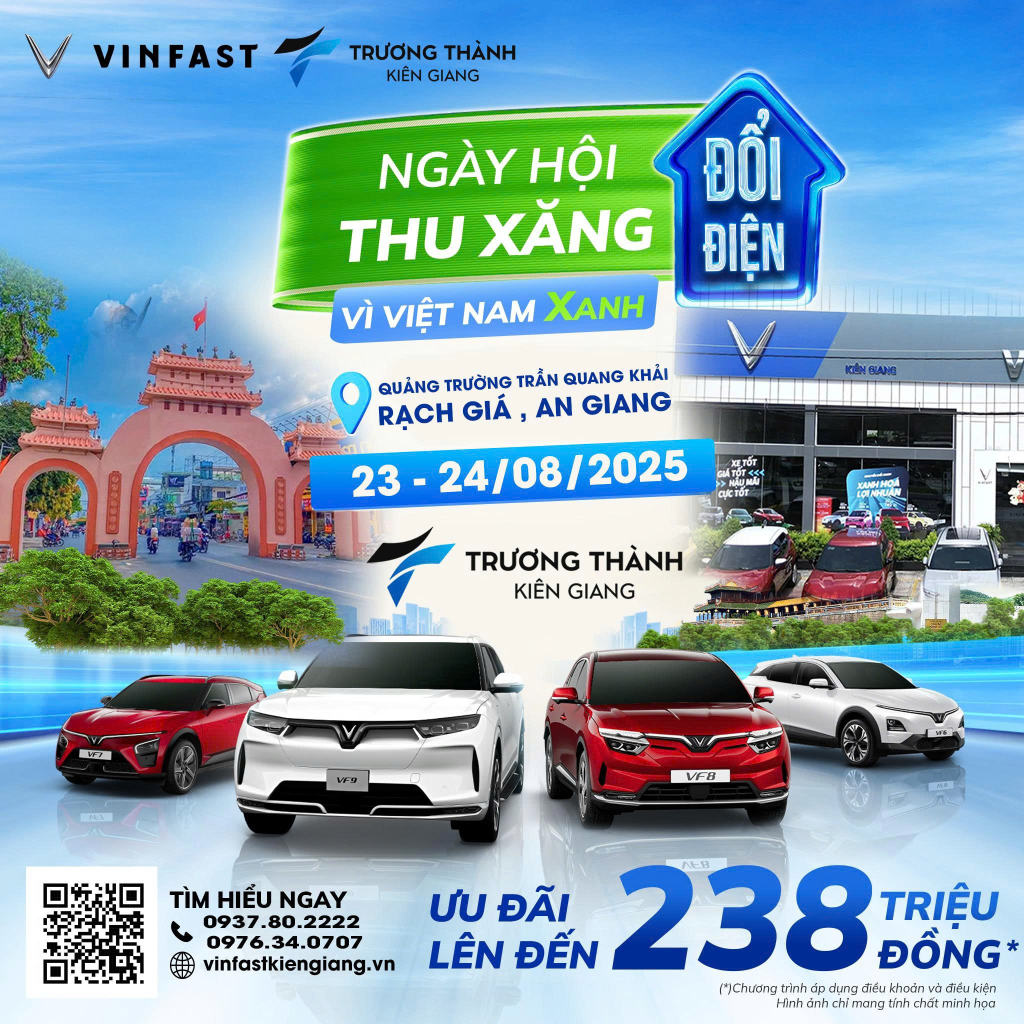 NGÀY HỘI THU XĂNG - ĐỔI ĐIỆN QUY MÔ LỚN NHẤT CHƯA TỪNG CÓ TẠI RẠCH GIÁ - AN GIANG